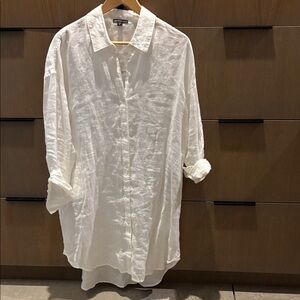 LAST CHANCE! 
White Linen James Perse Dress size 2/Med